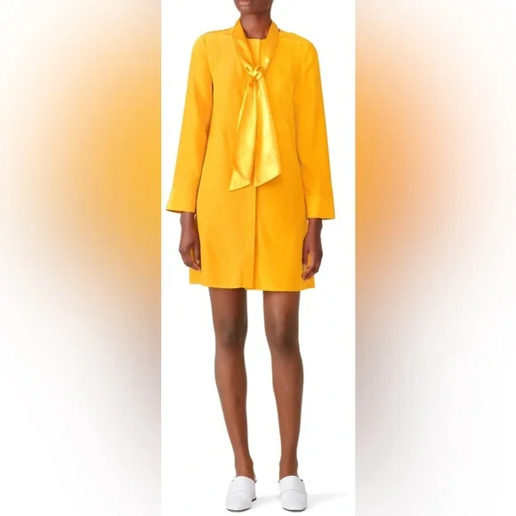 Tory Burch‎ 2025 Women's Golden Crest Sophia Silk Dress Long